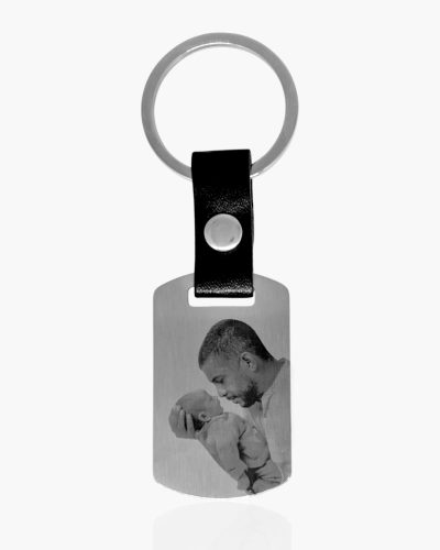 Chaveiro Personalizado Retangular em Aço Inoxidável